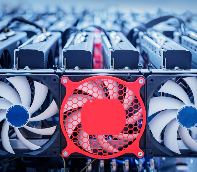 Bitcoin industry hardware. Cryptocurrency mining